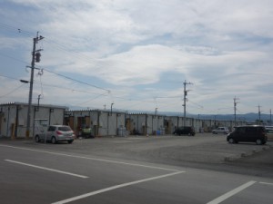 熊本県内最大規模の仮設住宅「テクノ仮設団地」。（９月撮影）